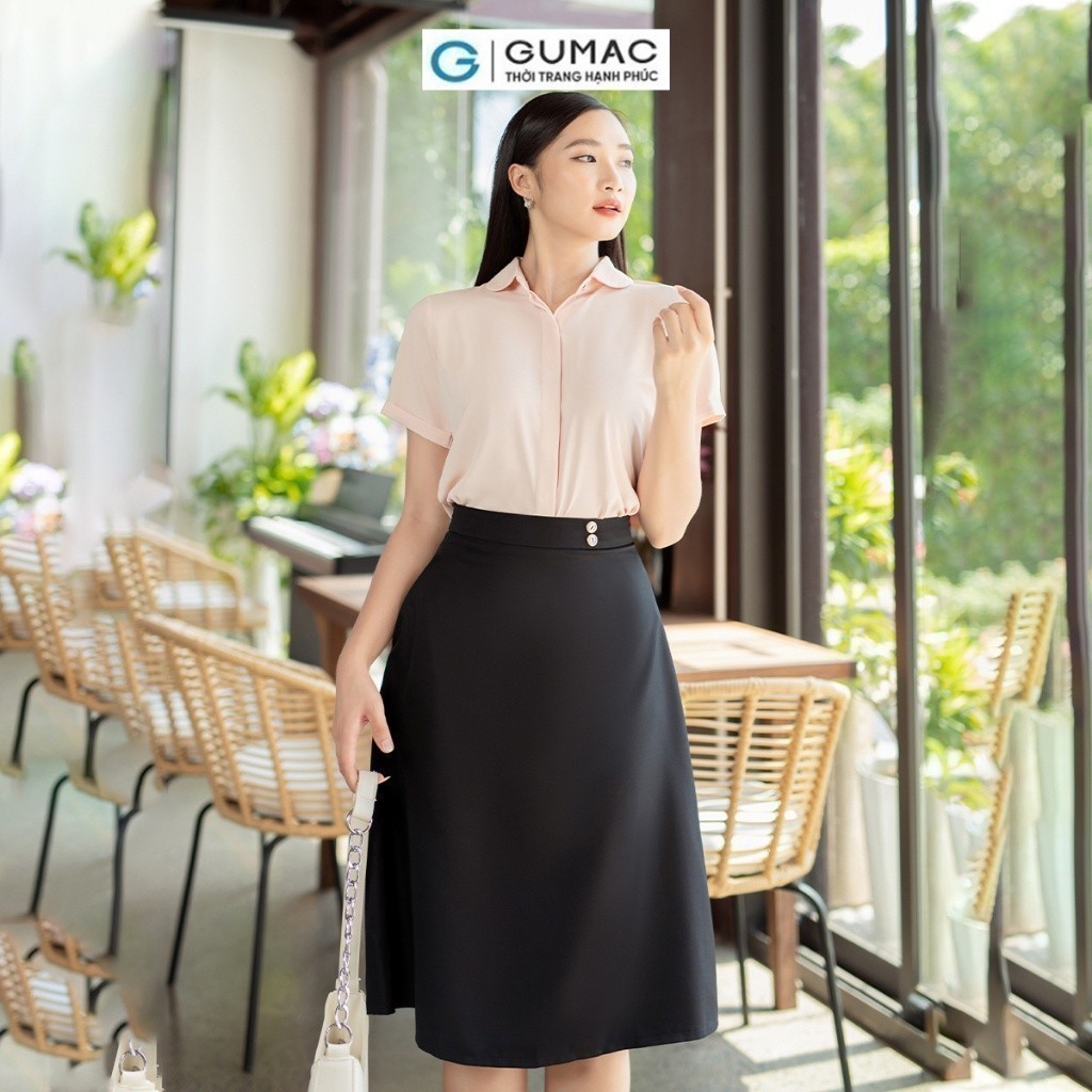 [4.4 - 6.4 |Voucher 10-12%] Chân váy phối nút eo thời trang GUMAC VD07014