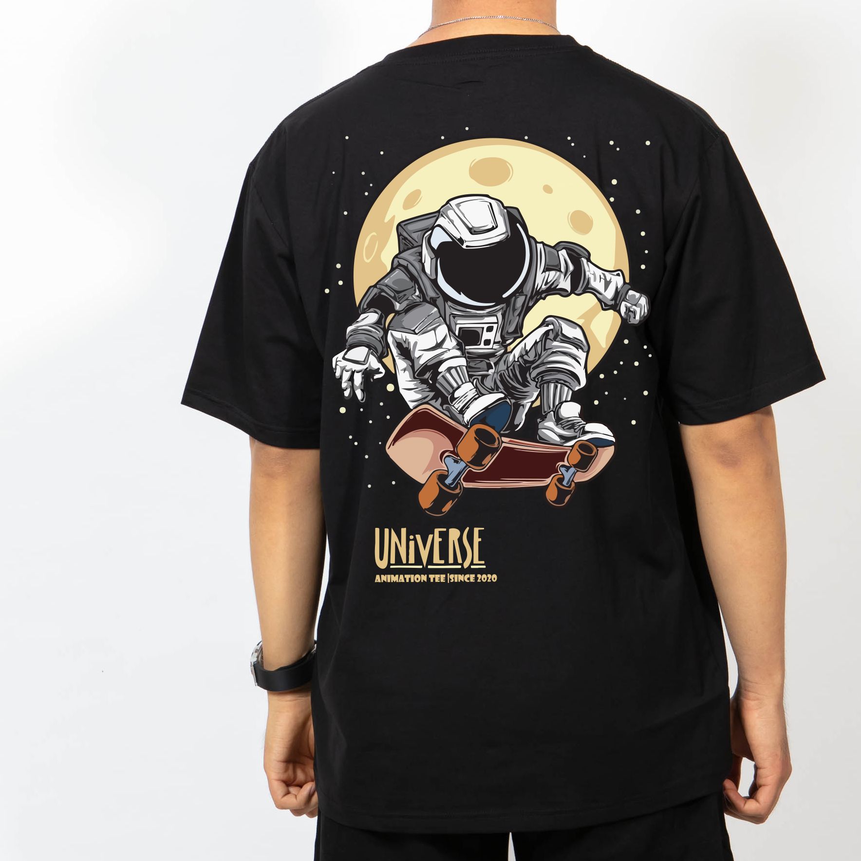 [ANI TEE] Áo Thun Cotton 100% Cực Chất Phi Hành Gia Lướt Ván Universe