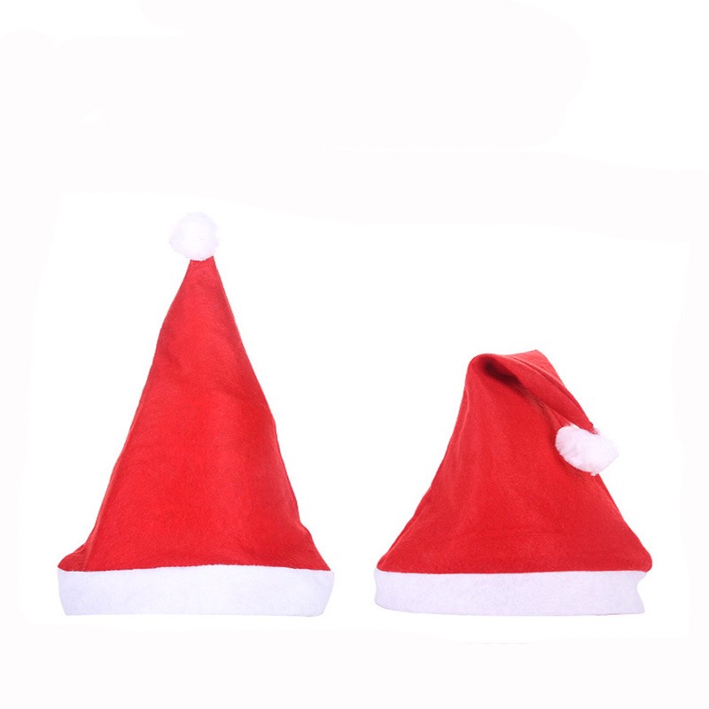 Nón Noel cho bé mầm non - Nón ông già Noel cho bé trai bé gái - Nón giáng sinh vải nỉ loại trơn