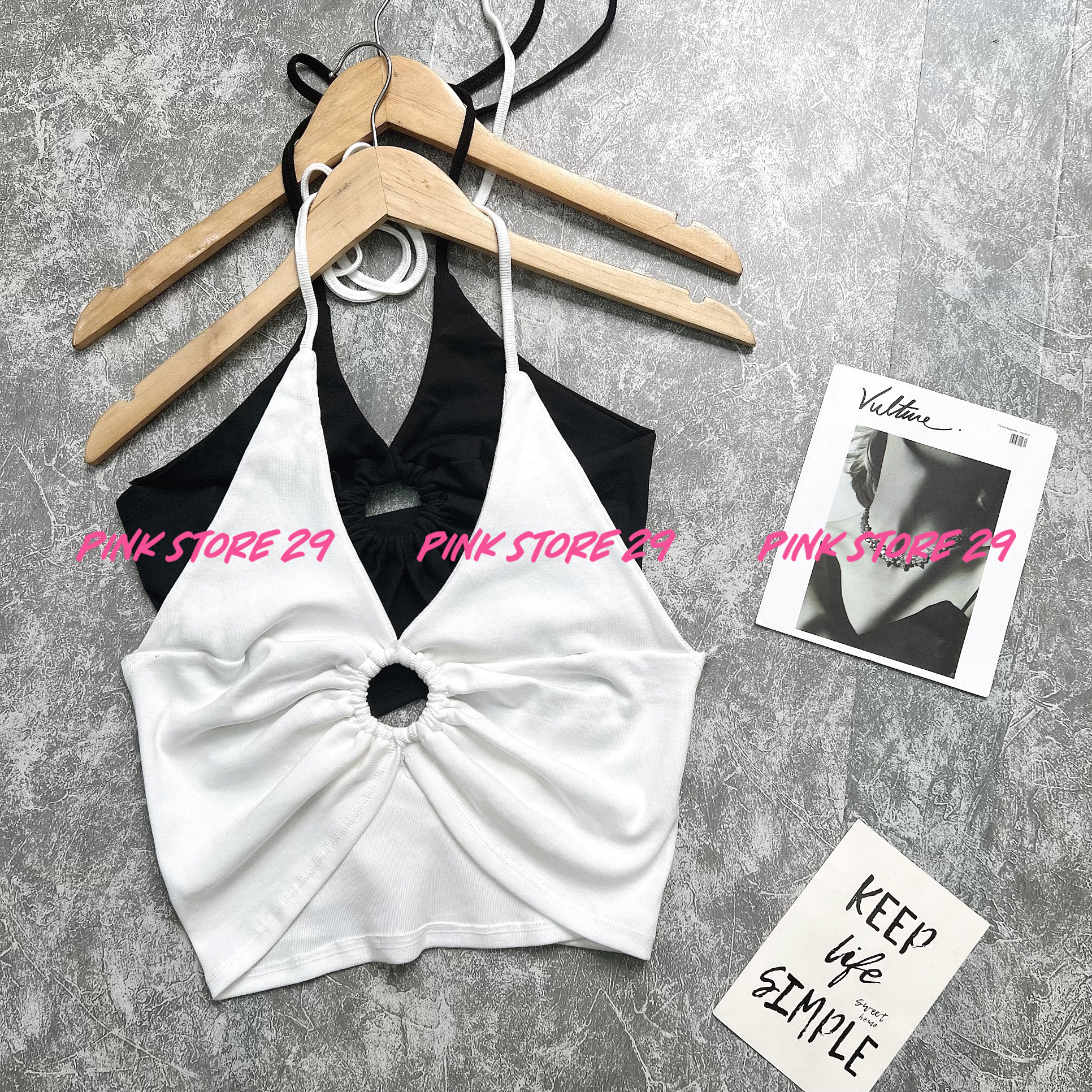 Áo Croptop Yếm Khoen Ngực A5113