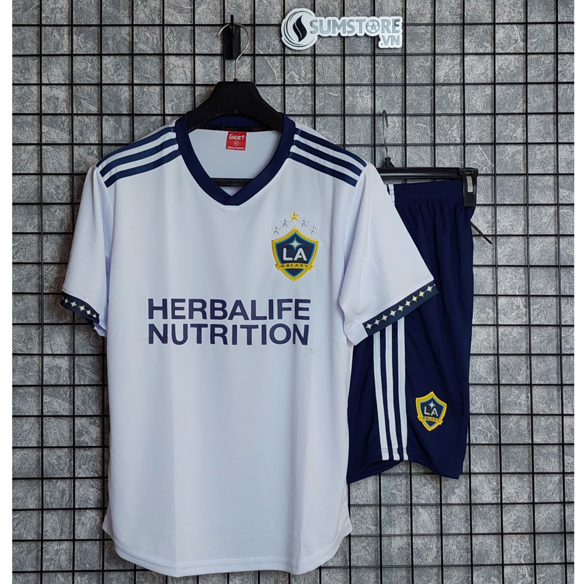 Áo đá banh clb la galaxy trắng - đồ đá banh thun lạnh tốt