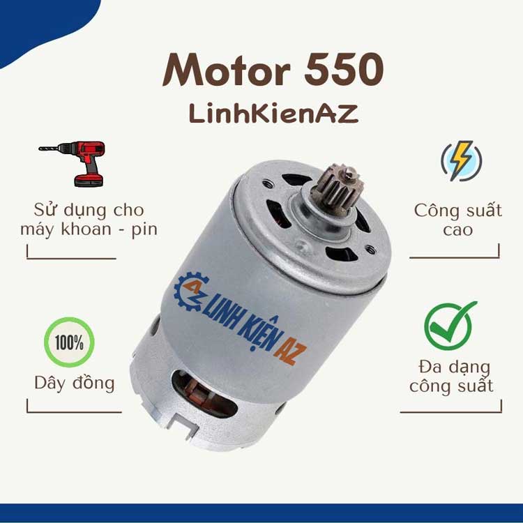 Motor 550 rs550 12 răng của máy khoan pin