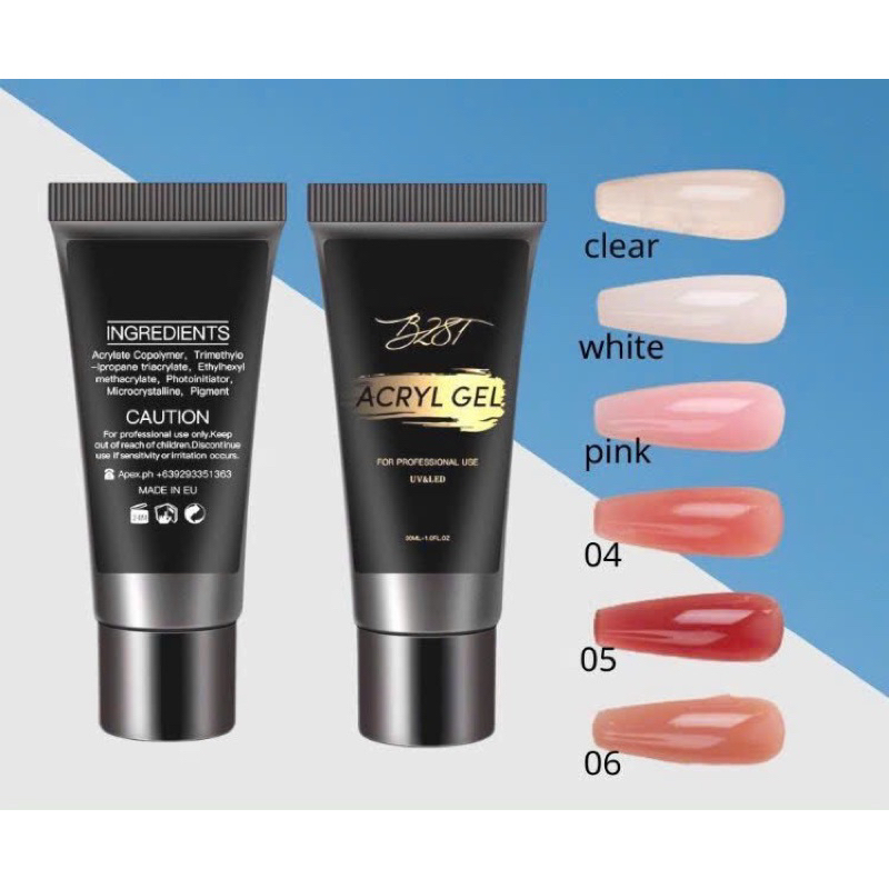 Gel gôm đắp nối móng úp B281 tuýp 30ml
