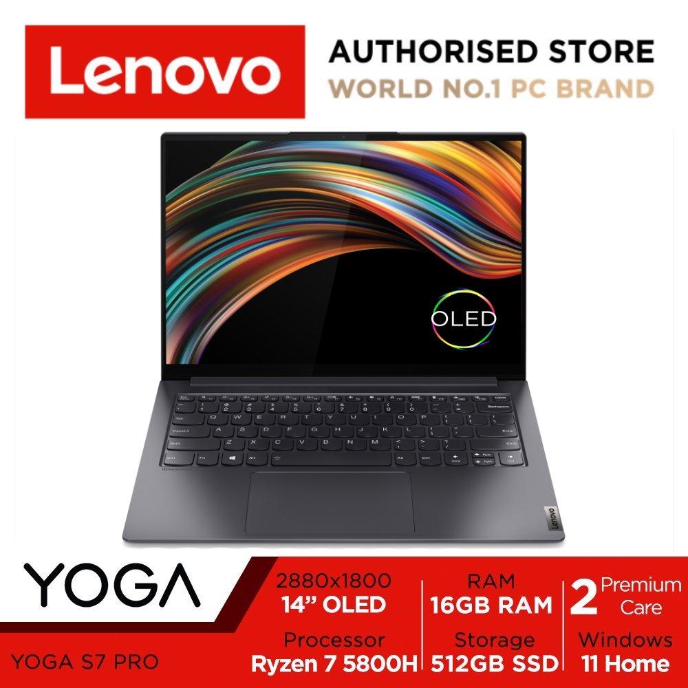 Lenovo Yoga Slim 7 Pro 14ACH5 O | 82N5005BSB | 14" 2.8K (2880x1800) OLED 400nits Glossy | AMD Ryzen 7 5800H | Integrated AMD Radeon Graphics | 16GB DDR4 RAM | 512GB SSD | Win11 home | 2Y Premium Care.