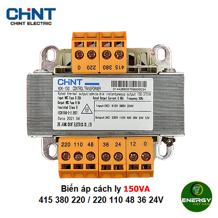 Biến áp cách ly 1 pha chint ndk-100 - thiết bị điện energy