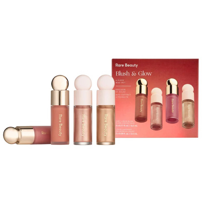Set má hồng, bắt sáng Rare Beauty 4 món