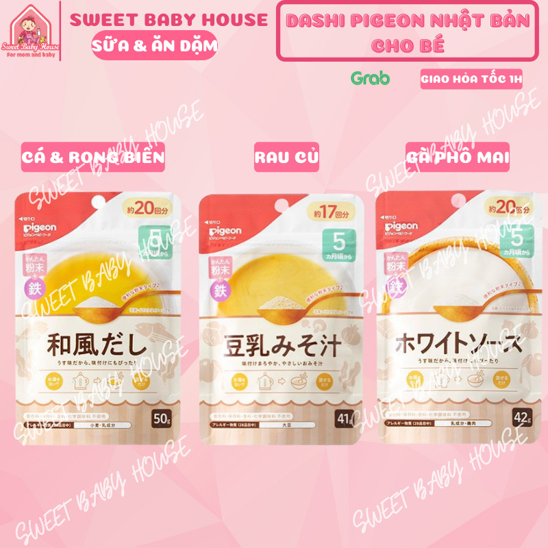 [HCM]Bột dashi Pigeon Nhật cho bé ăn dặm. Date 8/2025