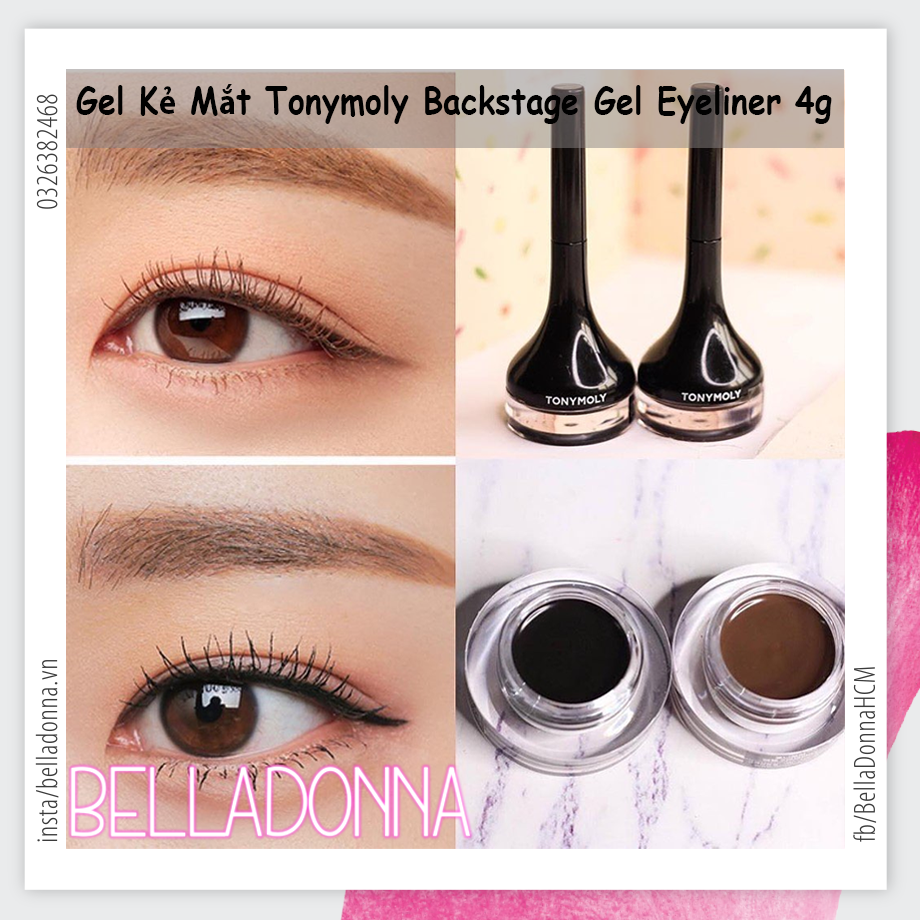 Gel Kẻ Mắt Chống Trôi TonyMoly Backstage Gel Eyeliner 4g