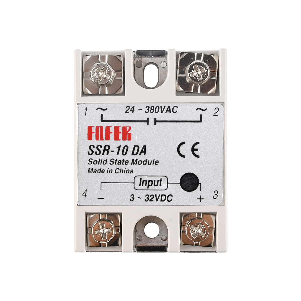 【100% Original】diymore DC-AC Solid State Relay SSR-10DA 10A 3-32V DC to AC 24-380V SSR Relay Switch