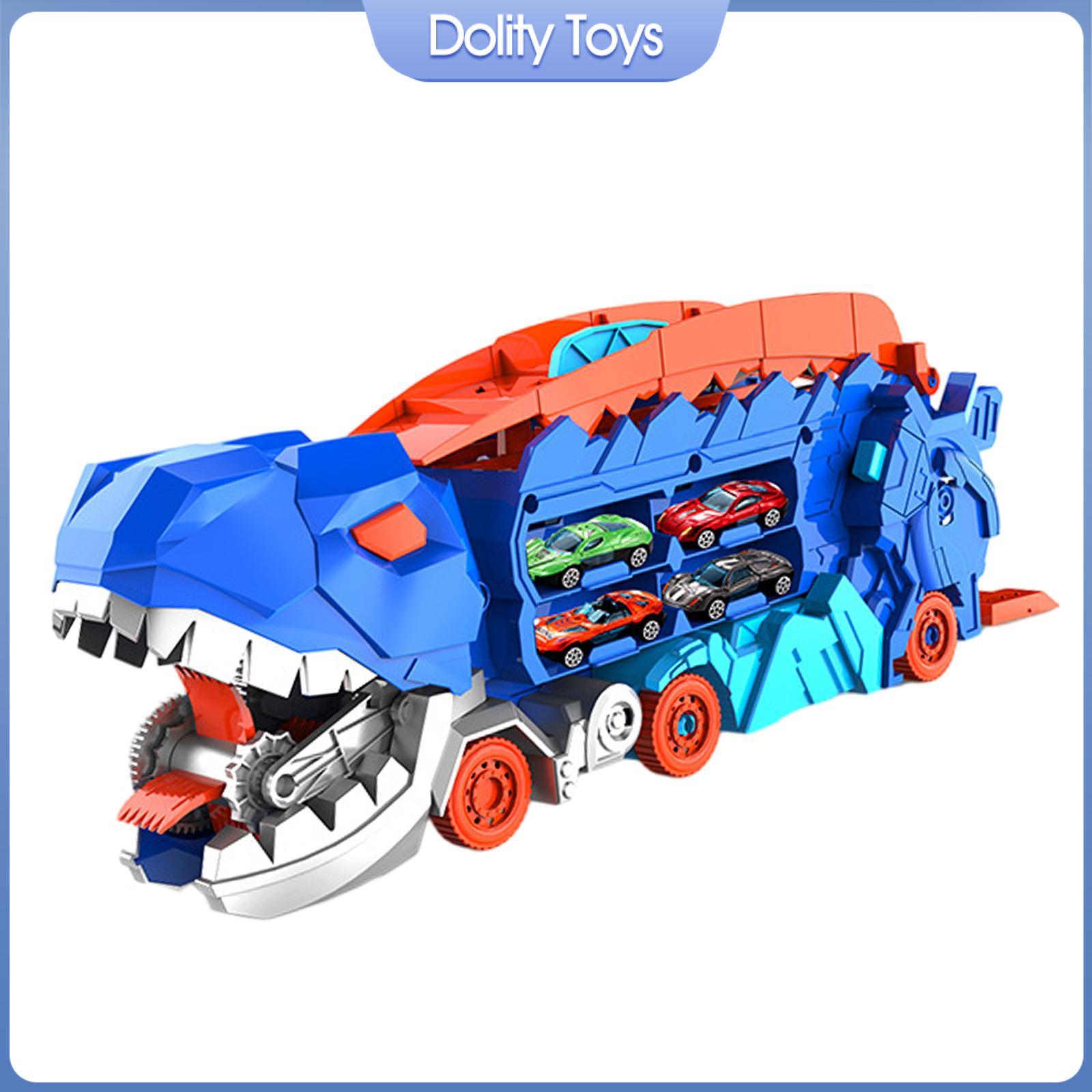Dolity Dinosaur Swallowing Truck for Kids Dinosaur Devourer Truck with Lighting Funny Dinosaur Figure Toys for Children Gift Toys