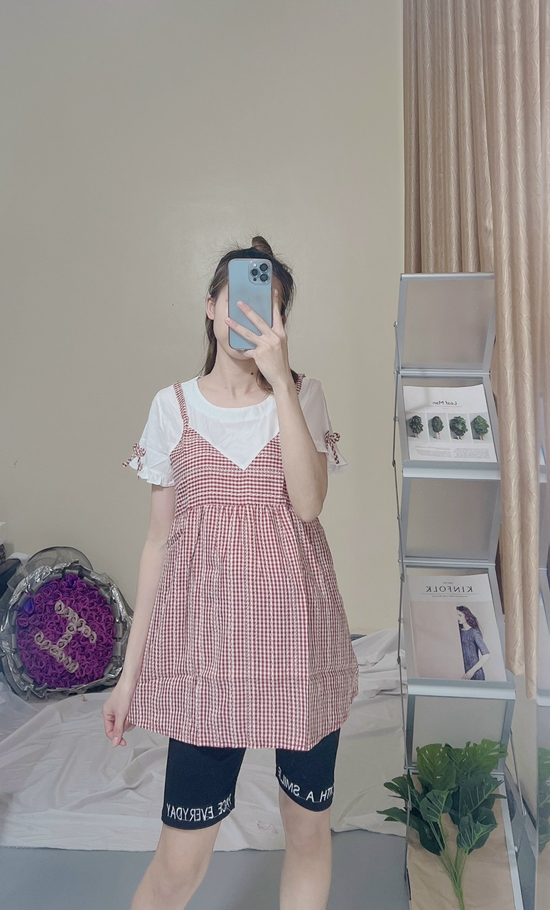 Áo bầu cộc tay mùa hè mềm mát