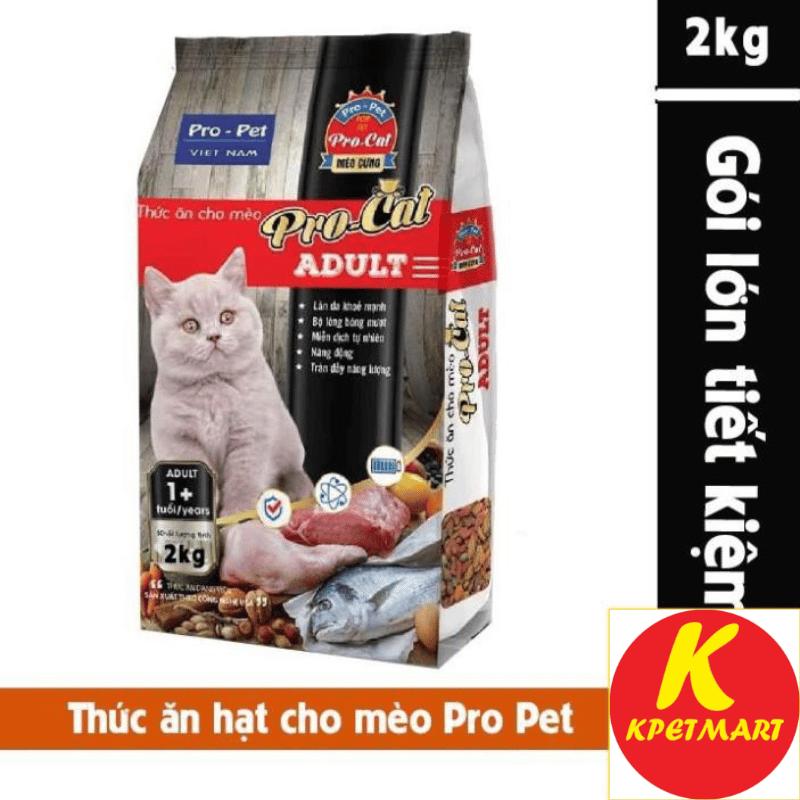 Thức ăn hạt cho mèo pro-cat adult túi 2kg