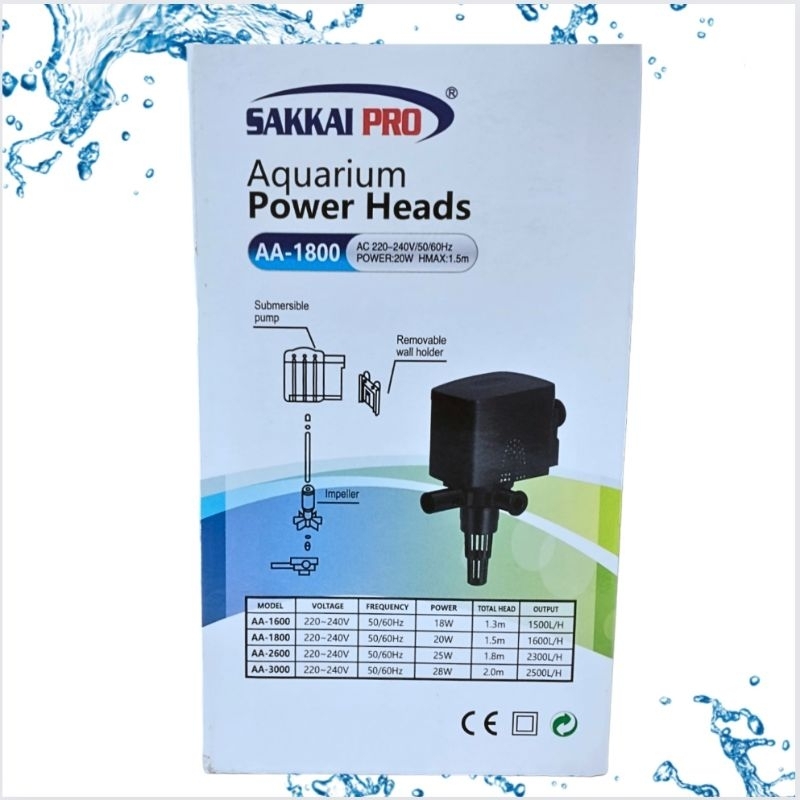 SAKKAI PRO AA 1800 Submersible pump Pompa aquarium kolam airmancur