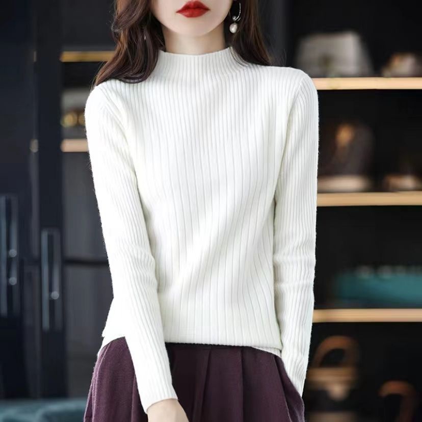 Wgb áo len tay dài cổ lọ phong cách hàn quốc