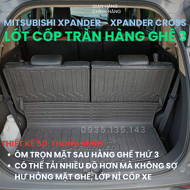 Thảm lót cốp Xpander - Xpander cross 2018-2023 (tràn ghế)