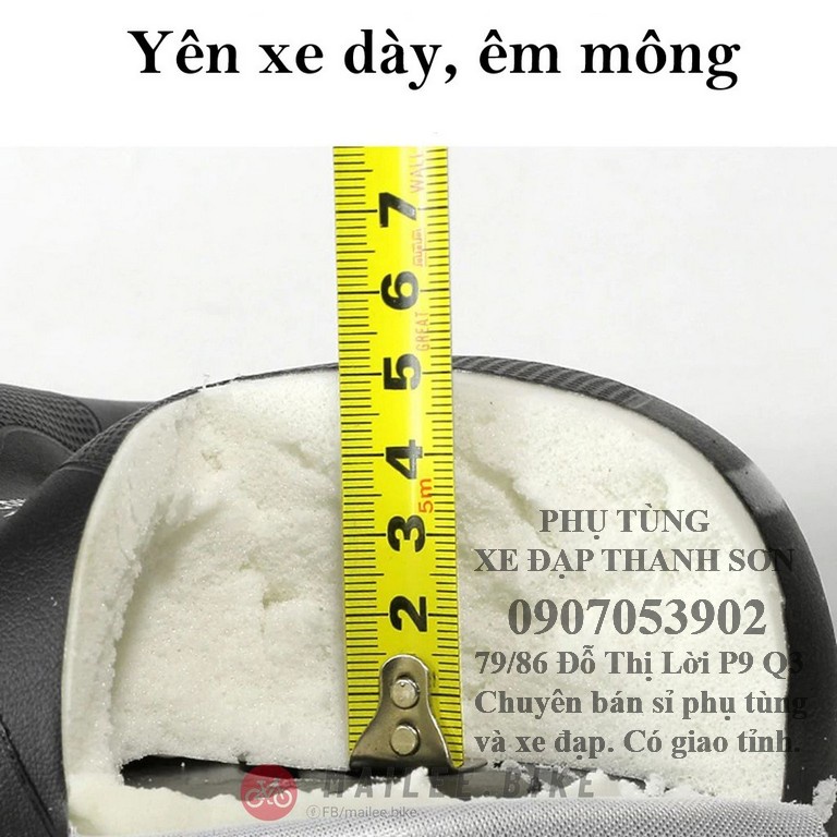 Yên Xe Đạp Active Màu Đen, Siêu Mềm Mại, Êm Mông, Thoáng Khí