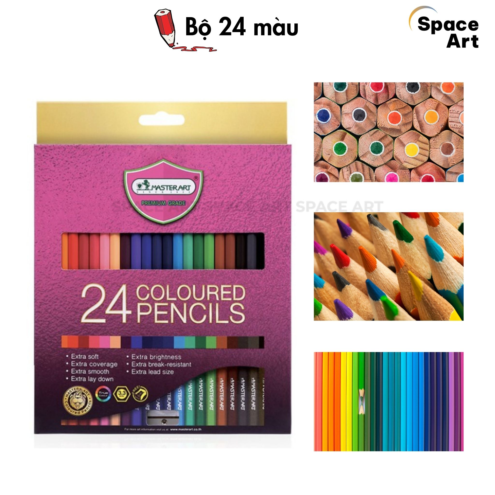 Bút chì màu Master Art Thái Lan tặng kèm chuốt