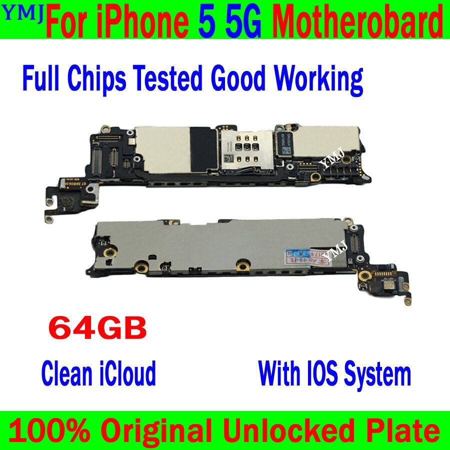 Without touch id for 5 5c 5s 5se 6 plus 6s 6splus motherboard full test logic board free icloud original unlocked plate