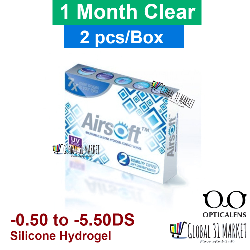 Airsoft Maxvue 2 pcs/Box Clear contact lens Monthly SiHy Silicone