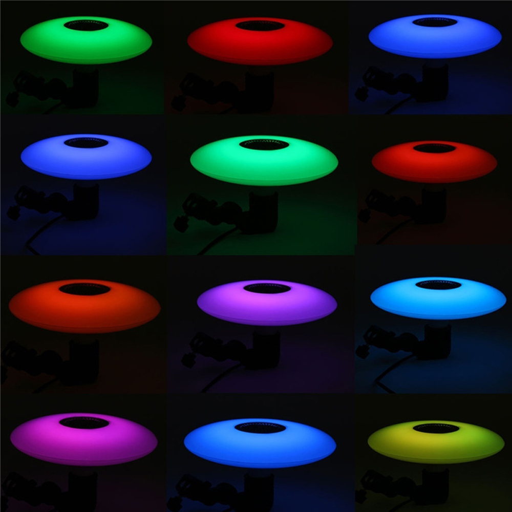 【Ready Stock】E27 30W UFO LED Light Lamp Bulb RGB Color Changing Dimmable Remote Control Music Light Ceiling Light Built-in Bluetooth Speaker With Remote Control