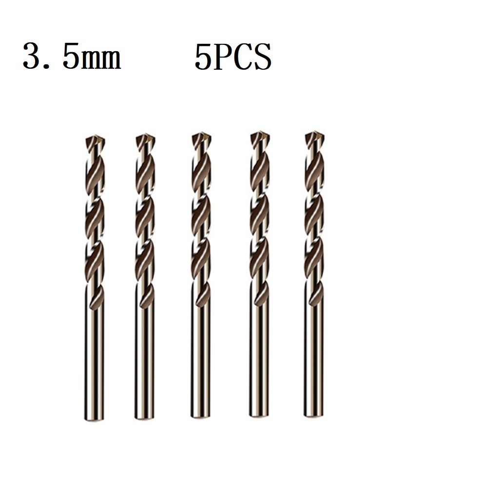 Tool Nest 5PCS/Set Stainless Steel Cobalt Drill Bit Hss Jobber Length Twist Drill Bits For Stainless Steel Wood