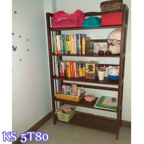 Kệ Sách Đa Năng 5 Tầng Rộng 80cm (Nâu)