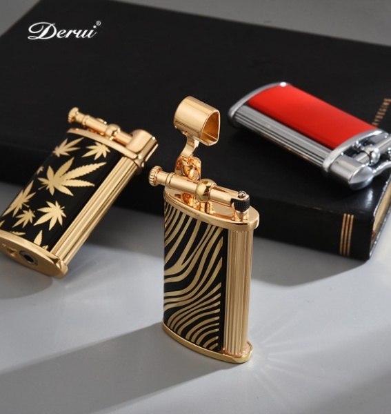 Bật Derui Kiểu Dáng Cổ Điển Đồng Đúc Nguyên Khối ( Có Hộp ) Quẹt Thích Hợp Làm Quà Sưu Tầm, Quà Tặng