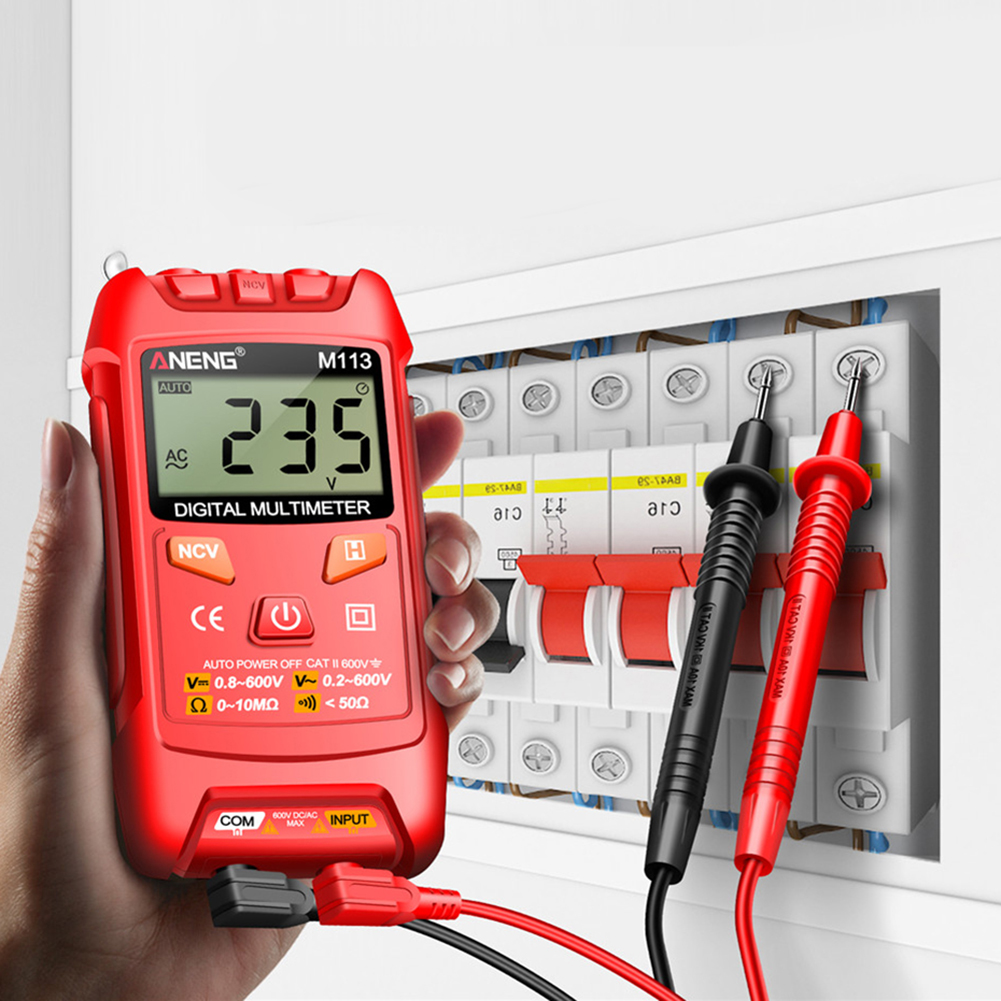 Máy đo vạn năng kĩ thuật số Mini Tester AC/DC Đồng hồ đo dòng điện điện áp LCD Điện áp kháng Meter với NCV 1999counts tự động điều chỉnh phạm vi