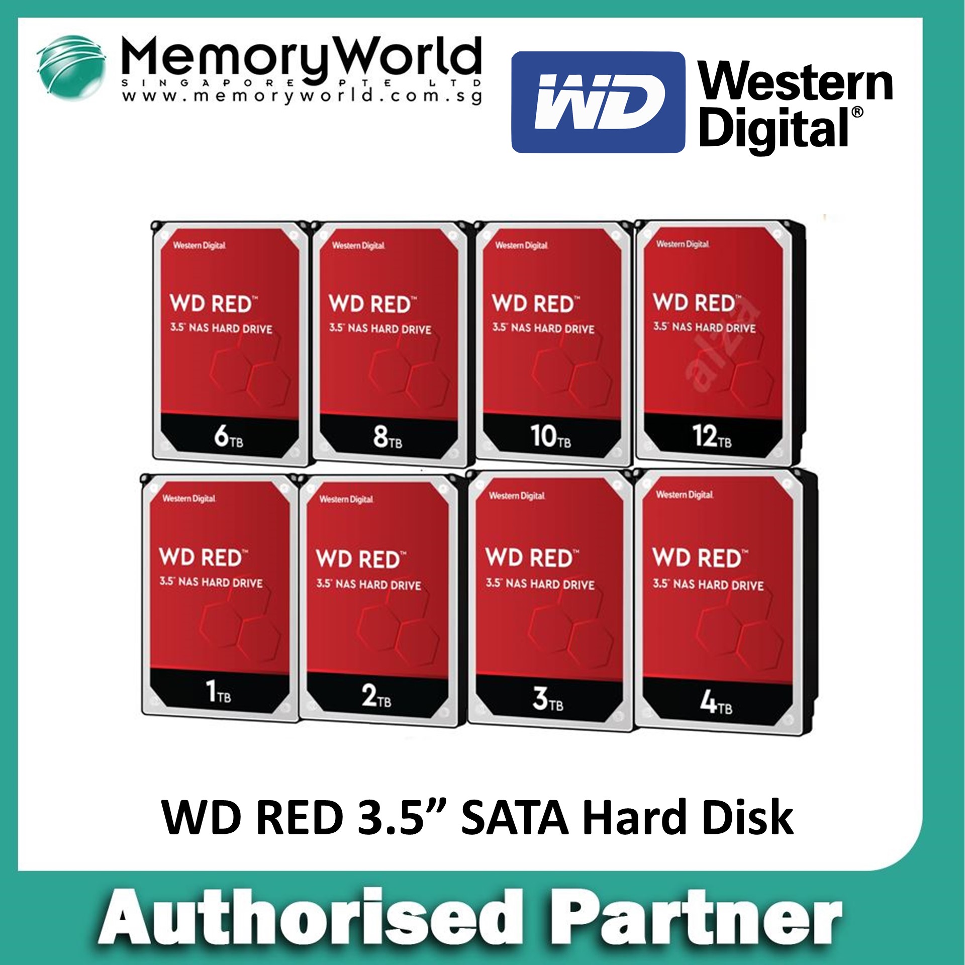 Wd Red Plus Nas Hard Drive 3 5 12tb 10tb 8tb 6tb 4tb 3tb 2tb 1tb Warranty 3 Years Wd Authorised Partner Lazada Singapore