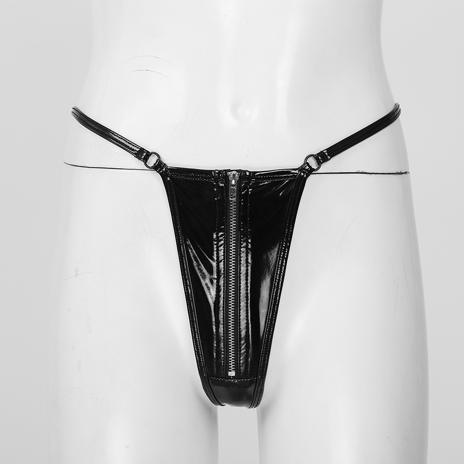 Huangdian%20Fashion%20%20Womens%20Zipper%20Crotch%20G-string%20Wet%20Look%20Patent%20Leather%20T-back%20Thong%20Micro%20Underwear%20Latex%20Glossy%20Low%20Waist%20Open%20Butt%20Briefs%20-%20Image%209