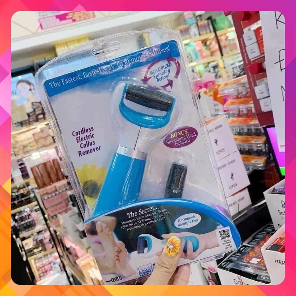 Máy mài gót chân USB (kèm đầu mài), Dụng cụ làm sạch da gót chân
