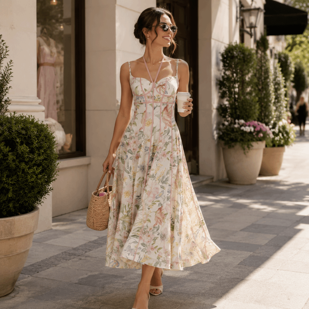 French%20Style%20Flower%20Floral%20Printed%20Dress%20Waist-cinching%20Summer%20Lady%20Halter%20Dress%20Sleeveless%20Sweet%20A-Line%20Dress%20Summer%20Season%20-%20Image%205