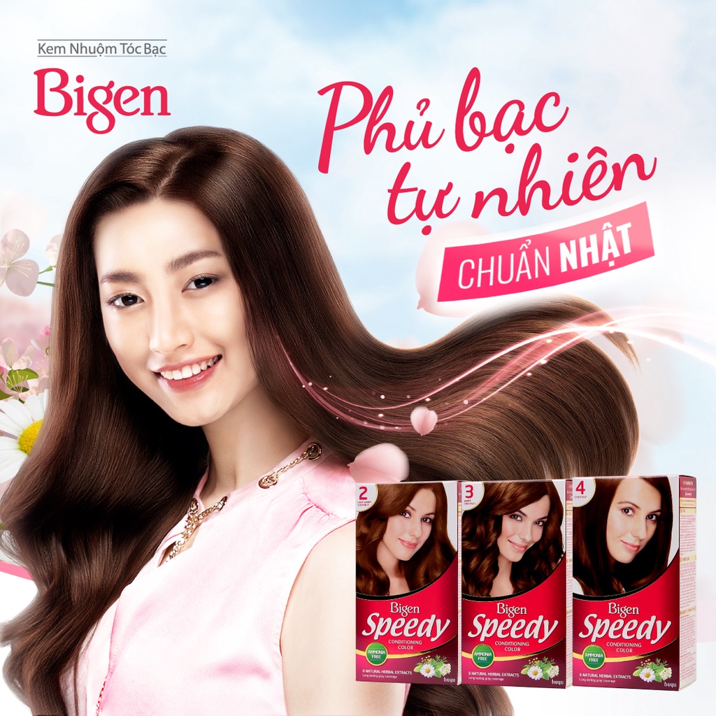 Thuốc nhuộm phủ bạc tóc BIGEN Speedy Conditioning Color