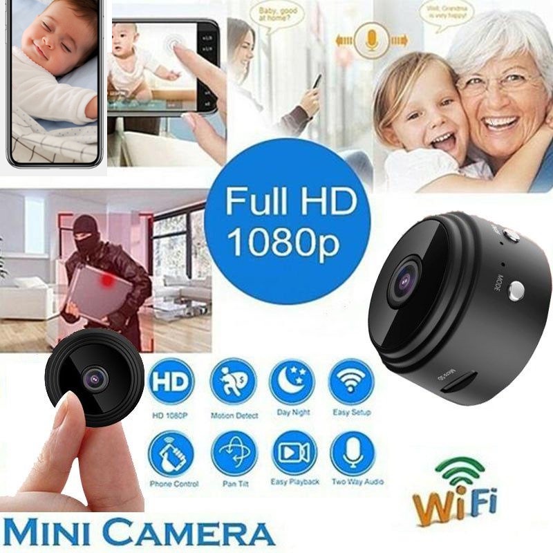 【Hàng tồn kho đã sẵn sàng】♥Miễn phí vận chuyển + COD♥A9 Mini Full-HD 1080P Nhỏ Camera Wifi IP WIFI Máy ảnh Mini quan sát ban đêm IR Camera micro cảm biến chuyển động Giá đỡ camera thẻ TF/CCTV