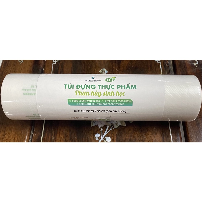 Túi đựng thực phẩm tự hủy sinh học (cuộn 500gr)
