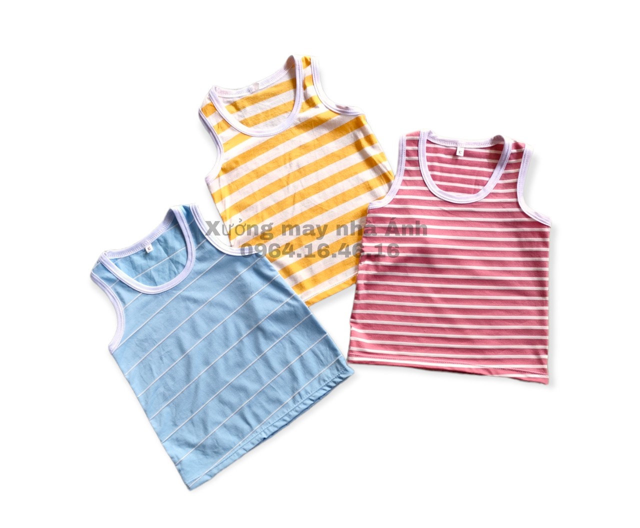 SET 5 ÁO BA LỖ KẺ CHO BÉ GÁI, BÉ TRAI