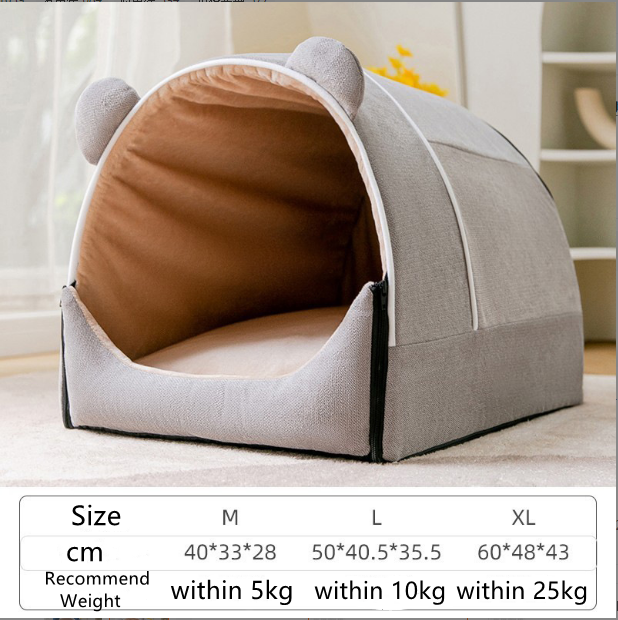 "Local stock" 2 in 1 Washable Cozy Dog Igloo Bed Dog House Portable Cat