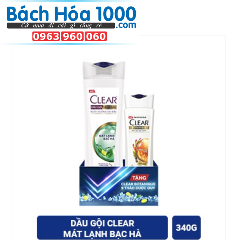 Dầu gội sạch gàu Clear mát lạnh bạc hà 630ml
