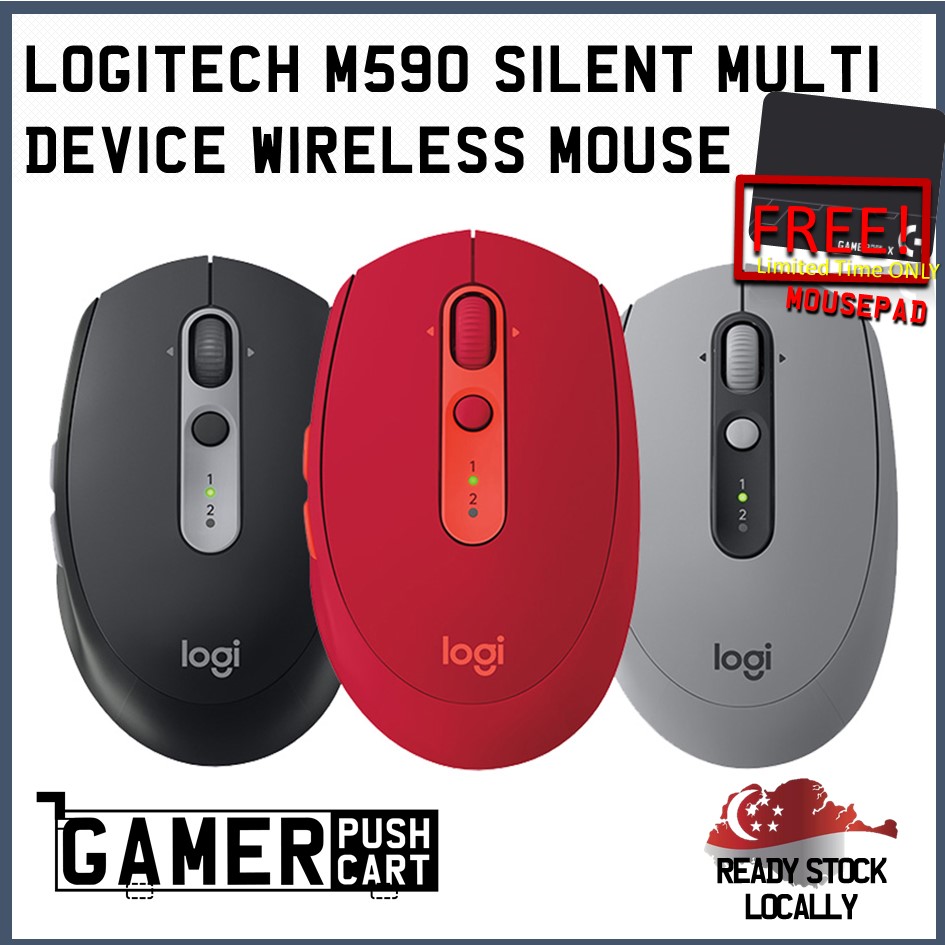 Onaangenaam Geestig Madison Logitech M590 Multi-Device Silent Wireless Mouse – Control and Move  Text/Images/Files Between 2 Windows and Apple Mac Computers and Laptops  with Bluetooth or USB, 2 Year Battery Life, Graphite | Lazada Singapore