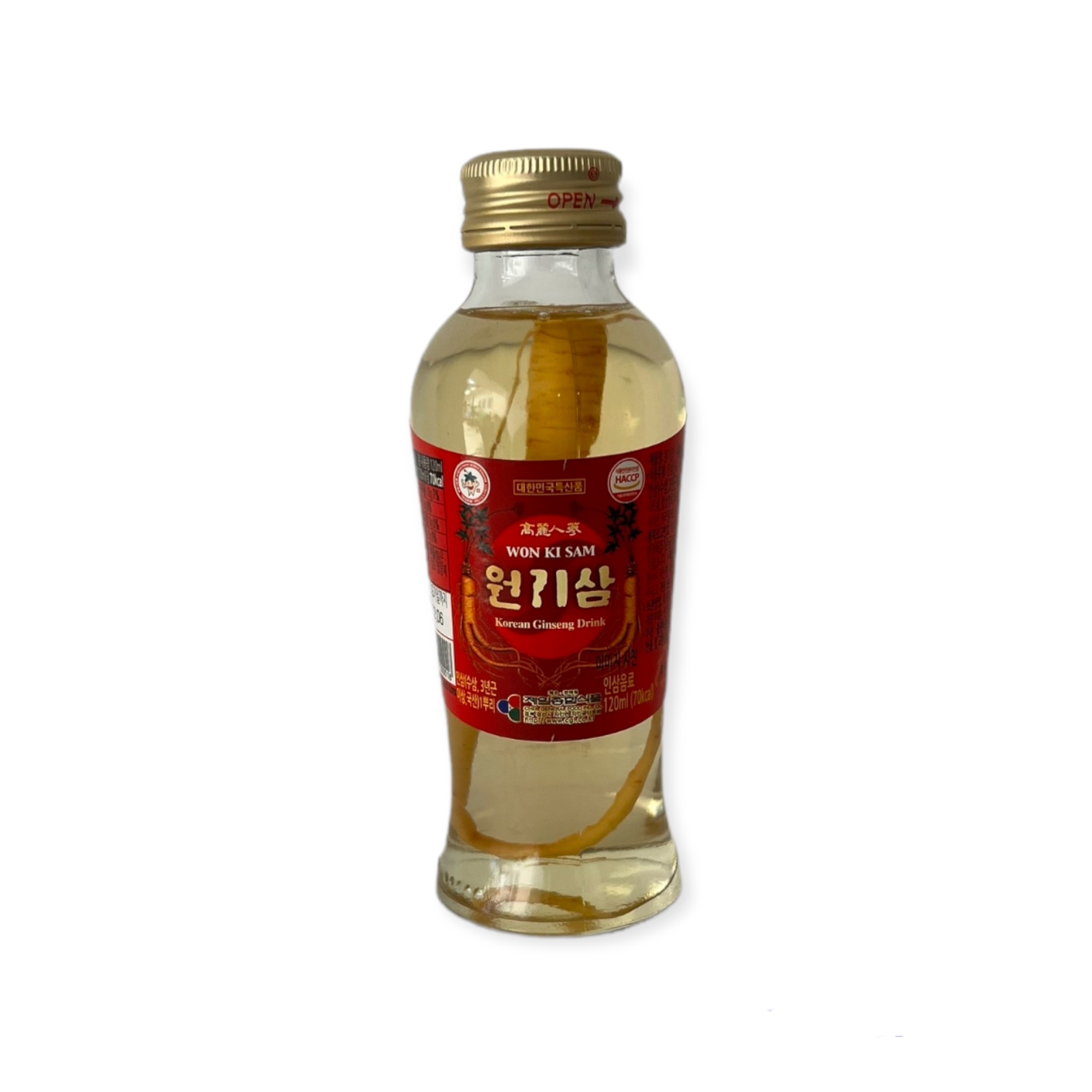[Thùng 10 Chai] Nước Hồng Sâm Có Củ - Won Ki Sam Chai Dung Tích 120ml