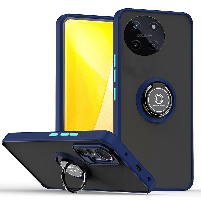 New Phone Case For Realme 11 4G Cover Side Stripe Design Soft TPU Matte Texture Multifunctional Bracket All Inclusive Protection For Realme 11 Case