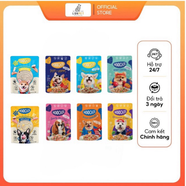 Pate cho chó mọi lứa tuổi Moochie thơm ngon gói 85gr