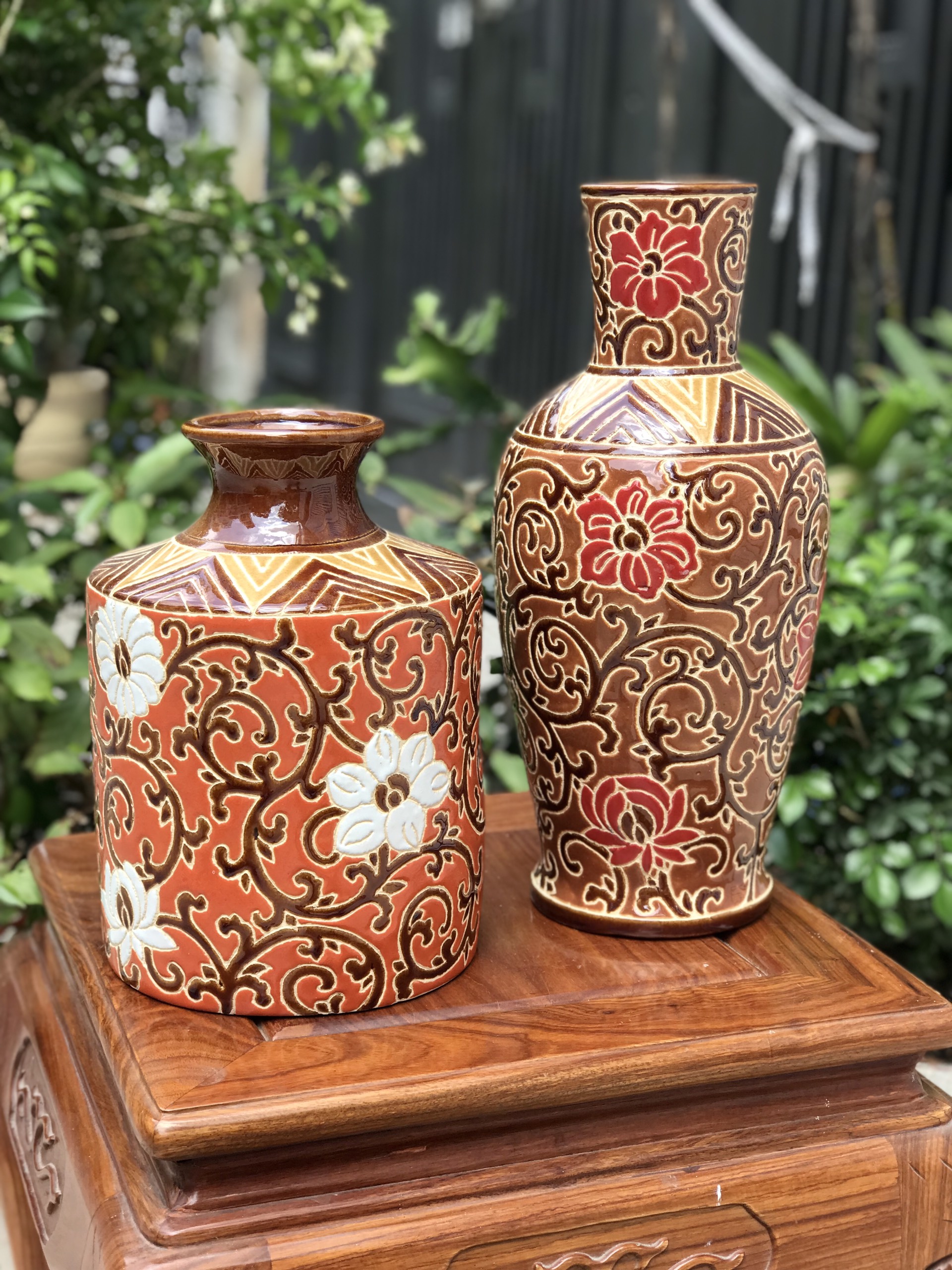 Bình hoa dây lá cam HN gốm sứ Nam bộ
