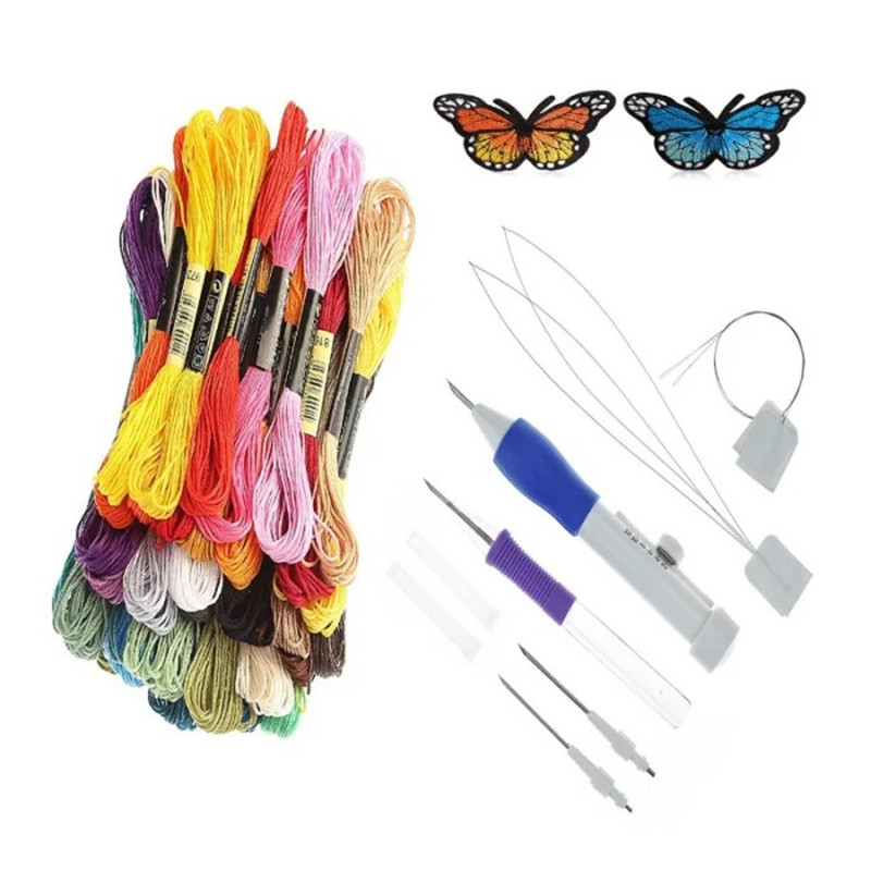 【Big-promotion】 DIY Hand Embroidery Pen Patch Knitting Sewing Tool Kit ...