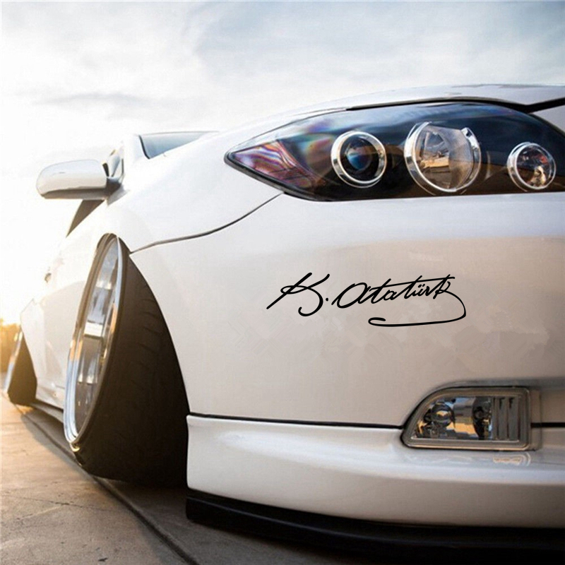 【Hottest Trends】CS-905#25*7cm Signature Ataturk car sticker vinyl decal ...