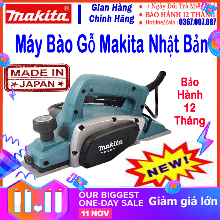 Máy bào gỗ cầm tay 82mm makita 1900b - máy bào gỗ 8 phân makita - công suất 600w , vòng tua 16000vòng/phút - bảo hành 6 tháng