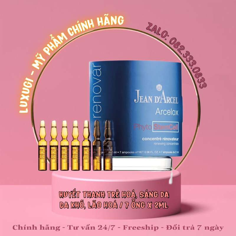 Huyết thanh trẻ hóa và sáng da Renewing Concentrate Stemcell Jean D’Arcel
