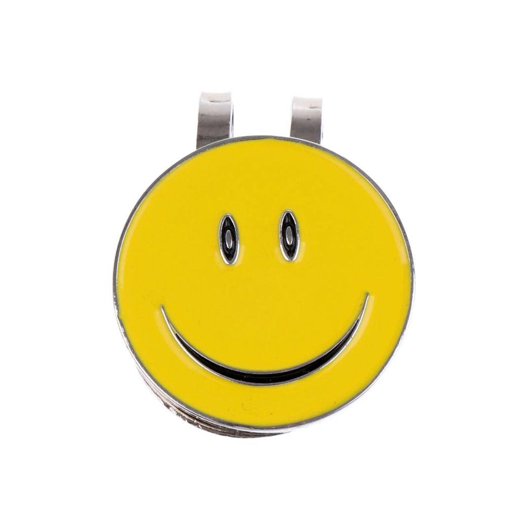 RIRIANN Golfer Gift Golf Training Aids for Men Women Ball Marker Holder Alloy Smile Face Golf Ball Marker Golf Cap Clip ic Cap Clip Golf Hat Clip