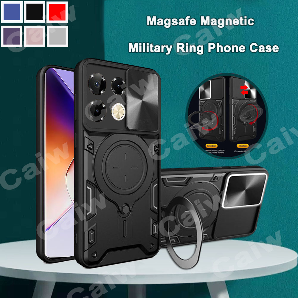 Push Camera Lens Protection Casing For Note 40 Plus 40pro 40proplus Note40 pro Note40pro infinixNote40proplus Infinix GT 20 Pro 4G 5G Phone Case Car Mount Armor Ring Bracket Stent Shockproof PC Hard Back Cover