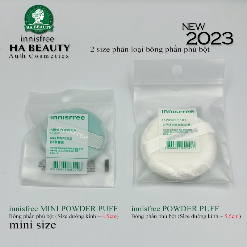 Bông phấn trang điểm dùng cho phấn phủ bột innisfree Mini Powder Puff